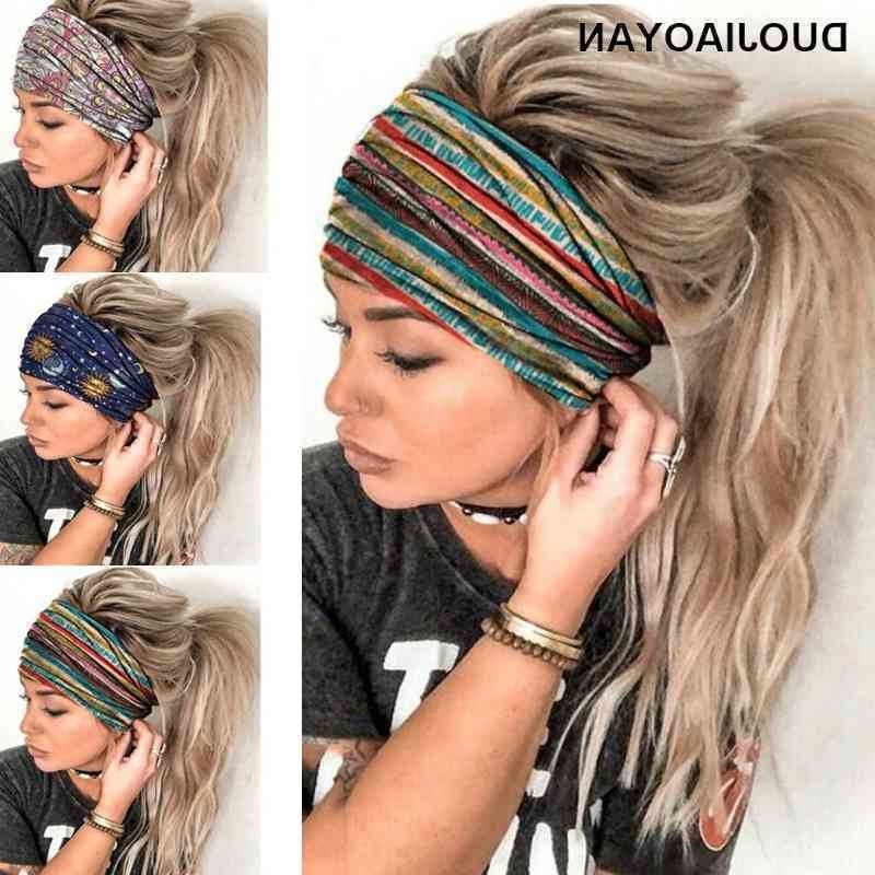 print New Yoga personalized wide headband face wash women's Headband Headdress