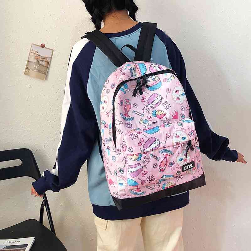 BTS bulletproof Youth League peripheral backpack lovely schoolbag for male and female students, White
BTS bulletproof Youth League peripheral backpack lovely schoolbag for male and female students, White