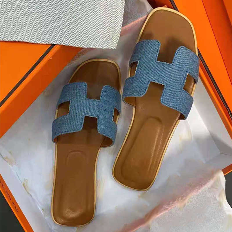 Wholesale 2021 summer net red h slippers women denim flop wear flat bottom leather leisure Beach Sandal Luxurysss designersss shoes yw, Black
Wholesale 2021 summer net red h slippers women denim flop wear flat bottom leather leisure Beach Sandal Luxurysss designersss shoes yw, Black