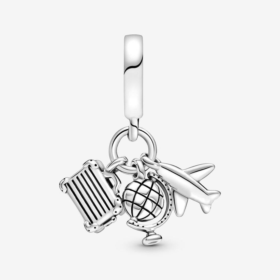 Designer Jewelry 925 Silver Bracelet Charm Bead fit Airplane Globe Suitcase Dangle Slide Bracelets Beads European Style Charms Beaded Murano