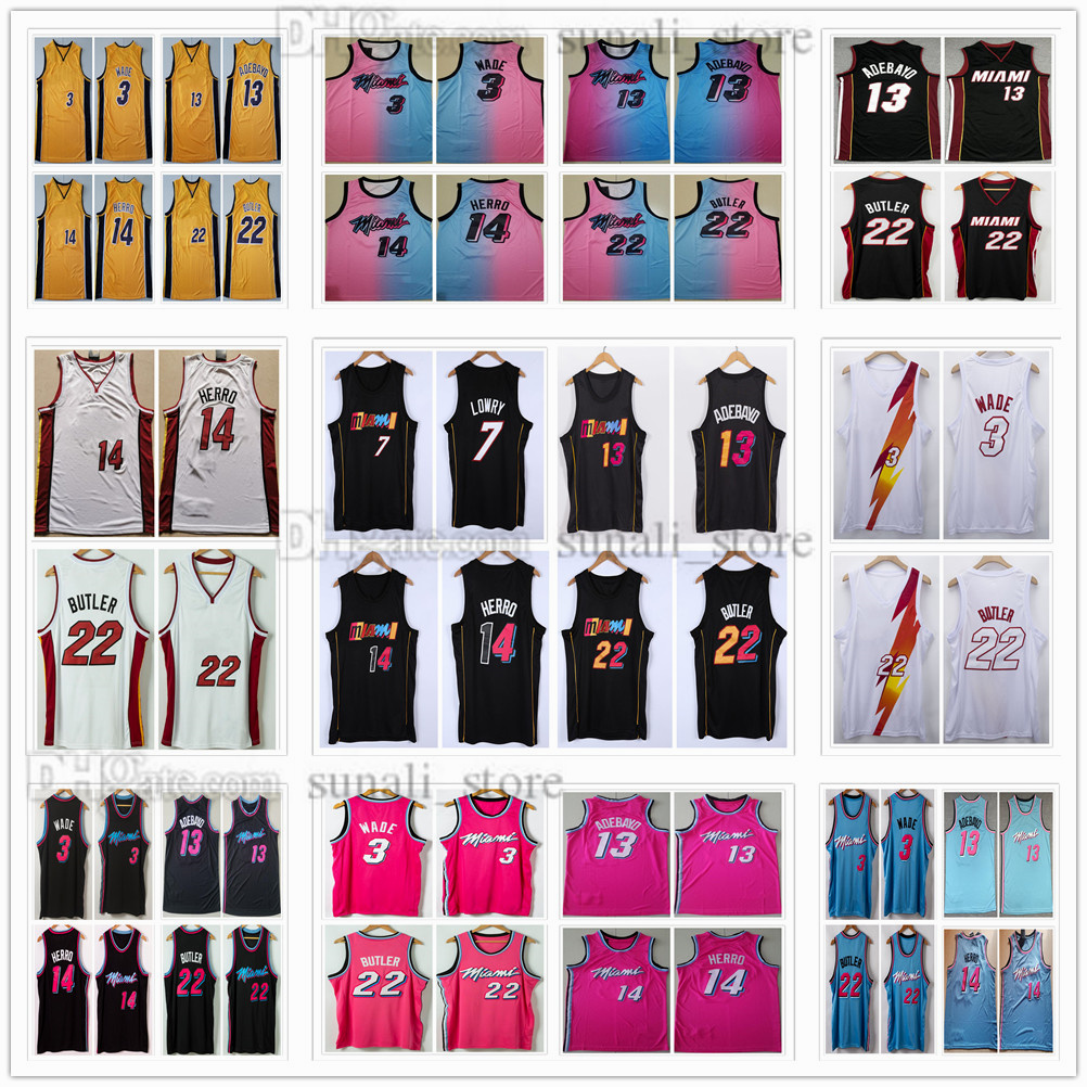 100% Stitched Men 2021-22 City Black Basketball Jerseys Jimmy 22 Butler Tyler 14 Herro Bam 13 Adebayo Dwyane 3 Wade Rainbow Red White Blue Pink Sport Shirts Embroidery, Pink blue
100% Stitched Men 2021-22 City Black Basketball Jerseys Jimmy 22 Butler Tyler 14 Herro Bam 13 Adebayo Dwyane 3 Wade Rainbow Red White Blue Pink Sport Shirts Embroidery, Pink blue