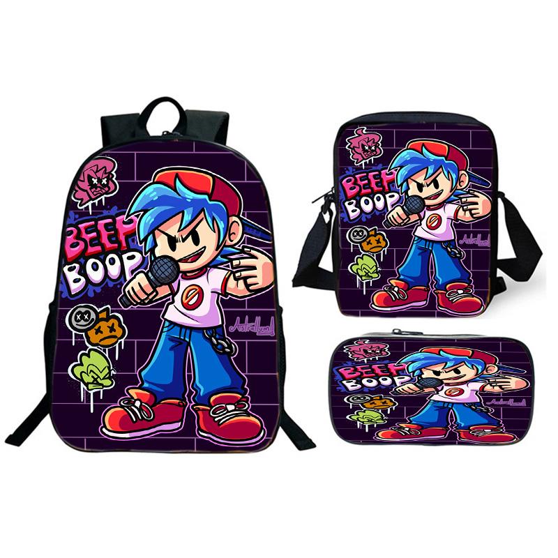 Backpack Funny Friday Night Funkin Cartoon School Bags 3 Pcs Set Bookbags Shoulder Bag Cute Pencil Case Girls Boys Book Knapsack
Backpack Funny Friday Night Funkin Cartoon School Bags 3 Pcs Set Bookbags Shoulder Bag Cute Pencil Case Girls Boys Book Knapsack