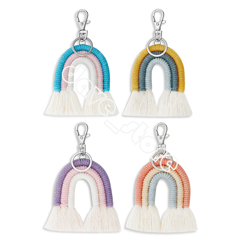 Bohemian Hand Woven Keychains Pendant Ethnic Rainbow Tassel Keychain Car Decoration Key Ring Creative Gift, Silver
Bohemian Hand Woven Keychains Pendant Ethnic Rainbow Tassel Keychain Car Decoration Key Ring Creative Gift, Silver