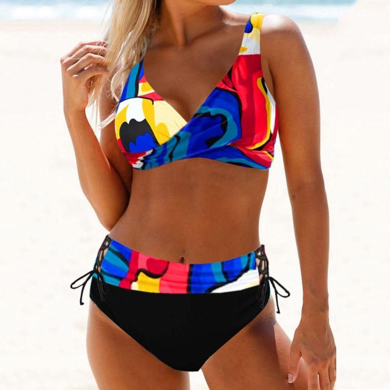 Women's Swimwear Women Swimsuit Bikini High Waisted Sexy Thong Two Pcs/Sets Beachwear 2021 Girl Push Up Wrap Cross Bra Briefs For Swimming, Blue
Women's Swimwear Women Swimsuit Bikini High Waisted Sexy Thong Two Pcs/Sets Beachwear 2021 Girl Push Up Wrap Cross Bra Briefs For Swimming, Blue