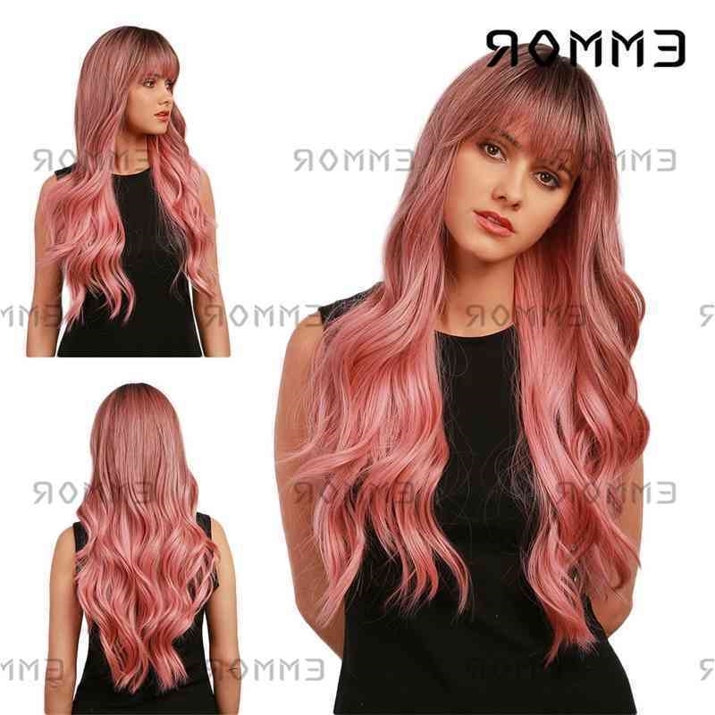 headset waist length Emmor curly hair gradient pink big wave animation natural wig, Pink 2
headset waist length Emmor curly hair gradient pink big wave animation natural wig, Pink 2