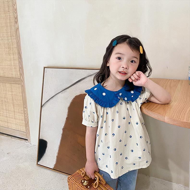 summer floral short sleeve doll collar blouses 1 7 years girls cotton turn down casual clothes, White;black
summer floral short sleeve doll collar blouses 1 7 years girls cotton turn down casual clothes, White;black