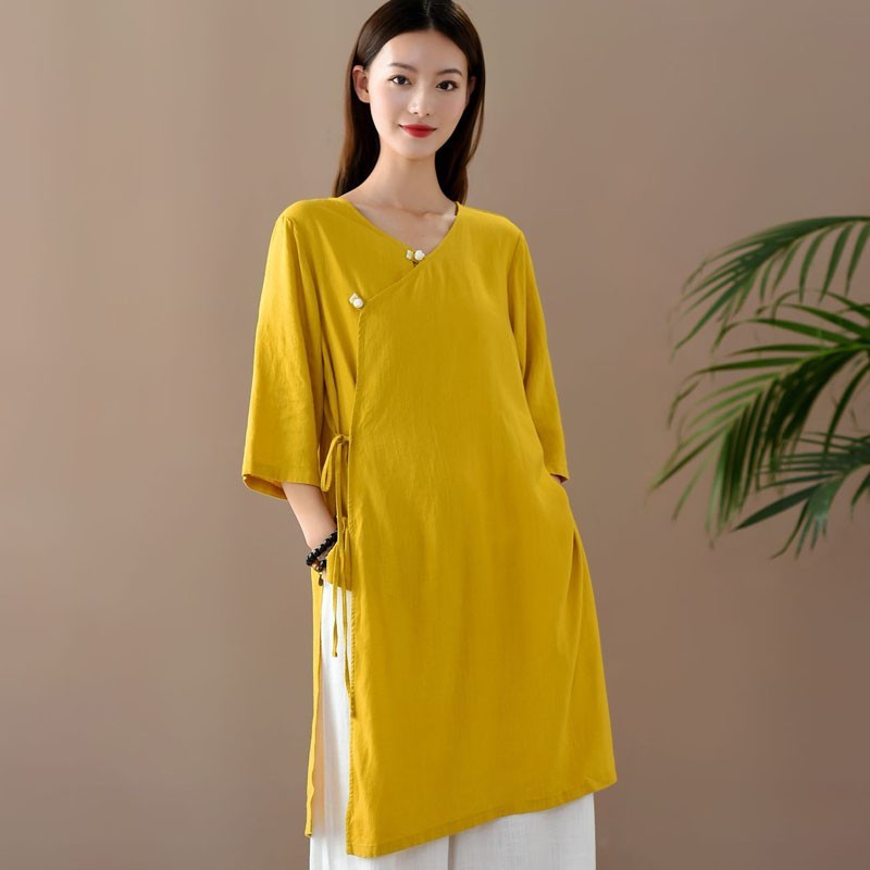Johnature Leisure Retro Plate Buckle V-neck Irregular Slit Cotton Linen Lace Up Long Shirts Summer All-match Women Tops 210521, Red
Johnature Leisure Retro Plate Buckle V-neck Irregular Slit Cotton Linen Lace Up Long Shirts Summer All-match Women Tops 210521, Red