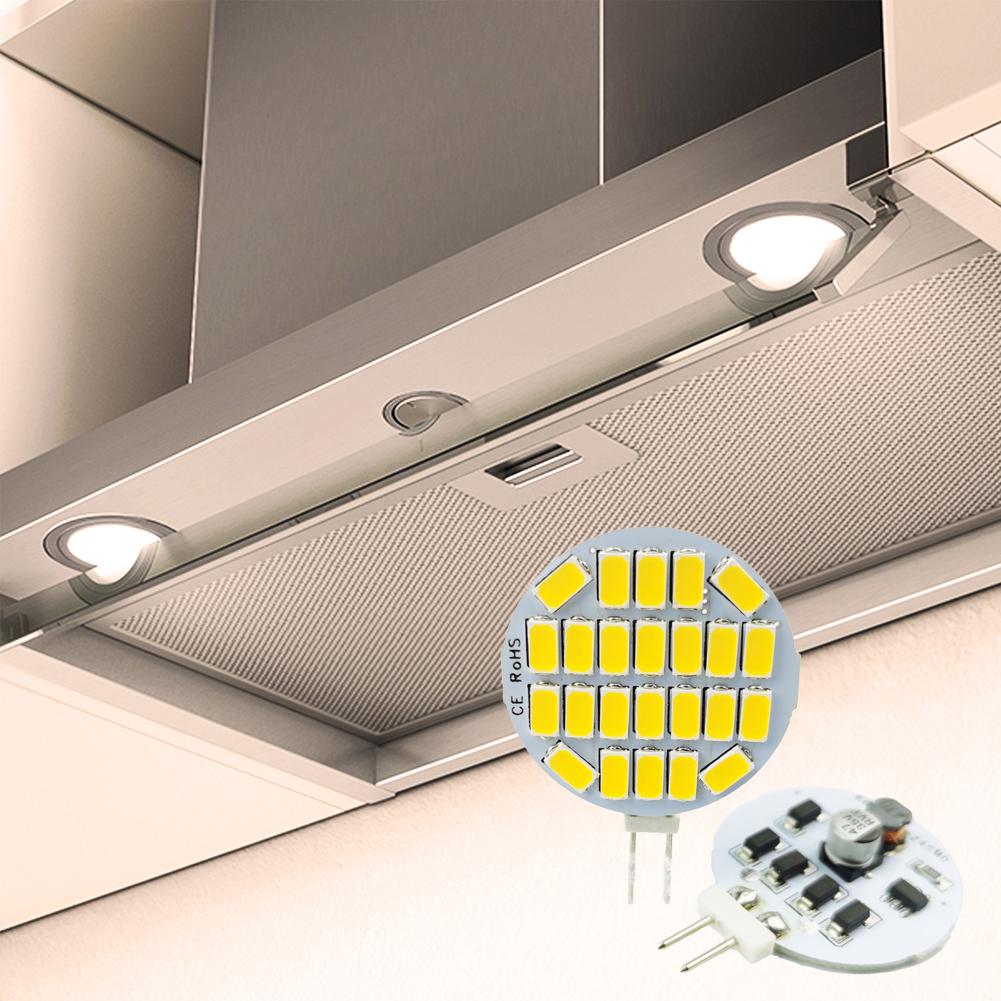 G4 LED Round Range Hood Bulb 12v 24V 3W SMD5730 24Leds Boat Light White / Warm Lamp Lights