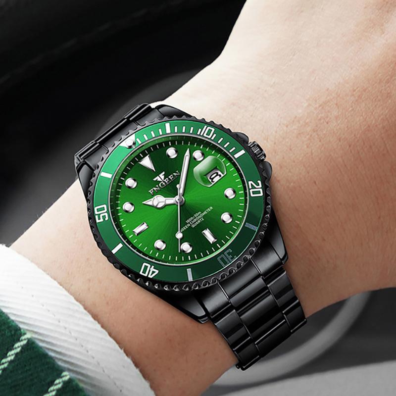 Wristwatches FNGEEN Coated Glass Mirror Waterproof Man's High Quality Casual Quartz Watch For Unisex Calendar, No.1
Wristwatches FNGEEN Coated Glass Mirror Waterproof Man's High Quality Casual Quartz Watch For Unisex Calendar, No.1