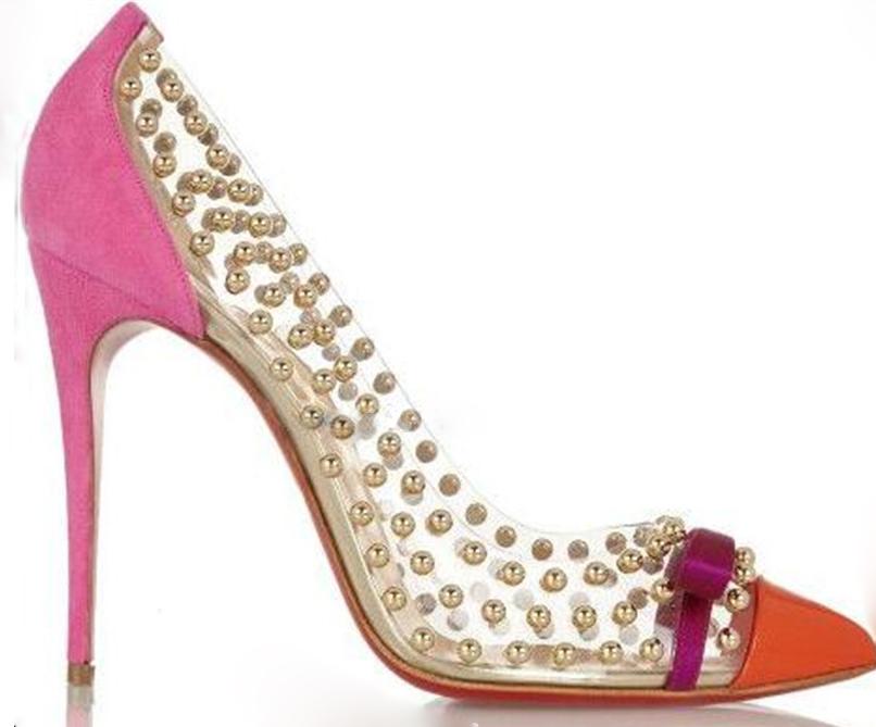 Dress Shoes Sexy Studded PVC Patchwork Bowtie Decorated Pumps Pointed Toe Rivet Transparent High Heel Stiletto Heels Wedding, 10 cm color 3
Dress Shoes Sexy Studded PVC Patchwork Bowtie Decorated Pumps Pointed Toe Rivet Transparent High Heel Stiletto Heels Wedding, 10 cm color 3