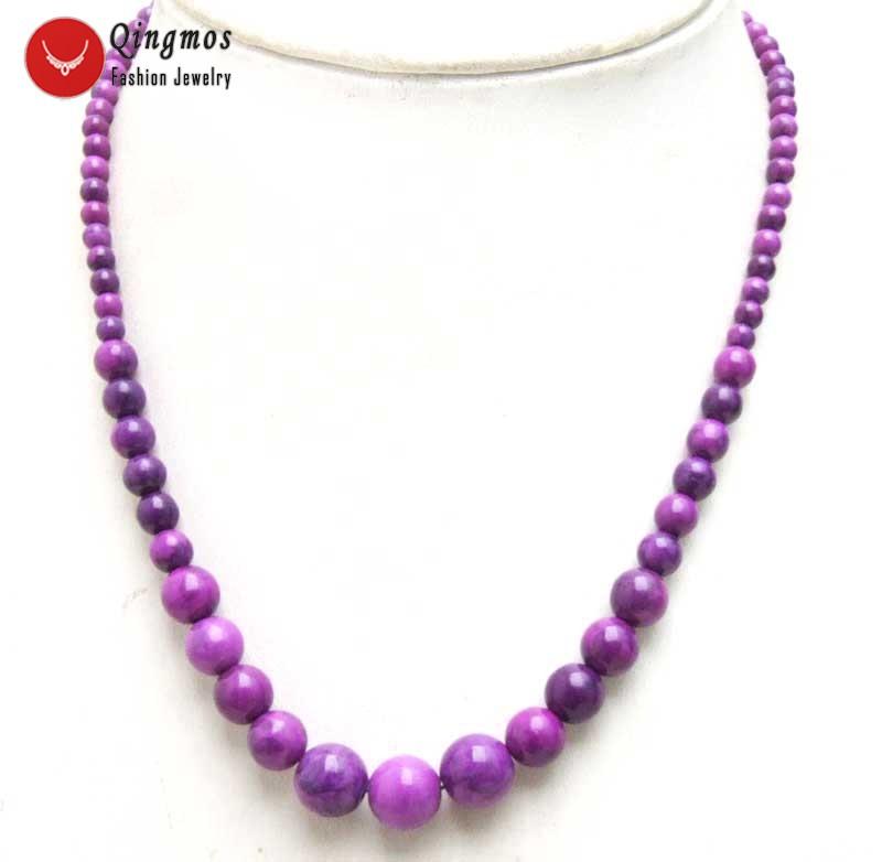Qingmos Natural Stone Sugilite Necklace For Women With 6-10mm Purple Round Chokers Fine Jewelry 17'' Nec6383, Golden;silver
Qingmos Natural Stone Sugilite Necklace For Women With 6-10mm Purple Round Chokers Fine Jewelry 17'' Nec6383, Golden;silver