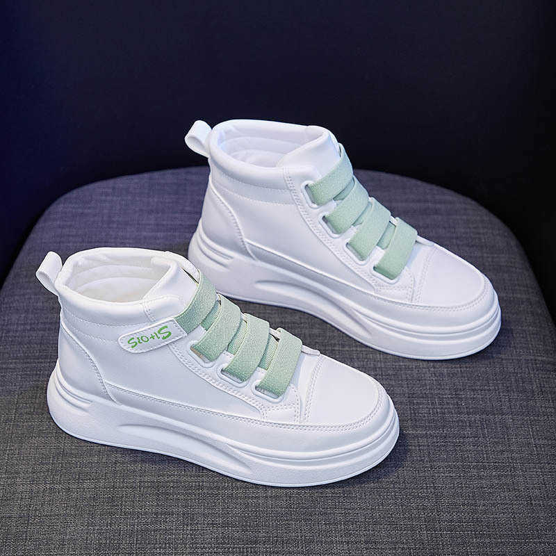 High-top White Shoes Women's Autumn 2021 New Thick-soled Platform Shoes Women's Running Casual Shoes Sneakers Y0907