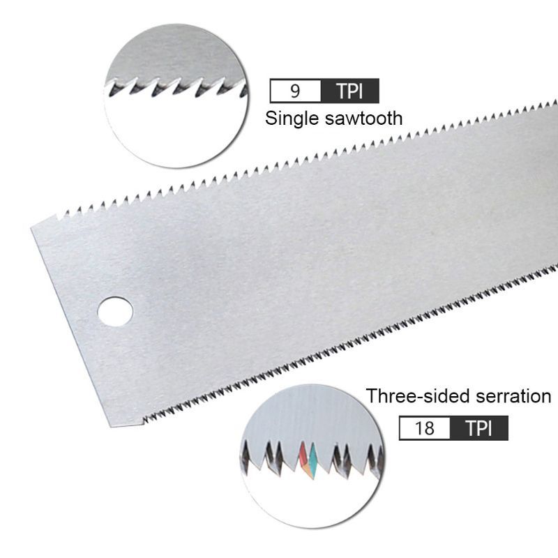 Double edges SK5 Steel Handsaw Tenon 3-Edge Teeth with Tpr Handle For Wood Bamboo Plastic Cutting Woodworking Tool