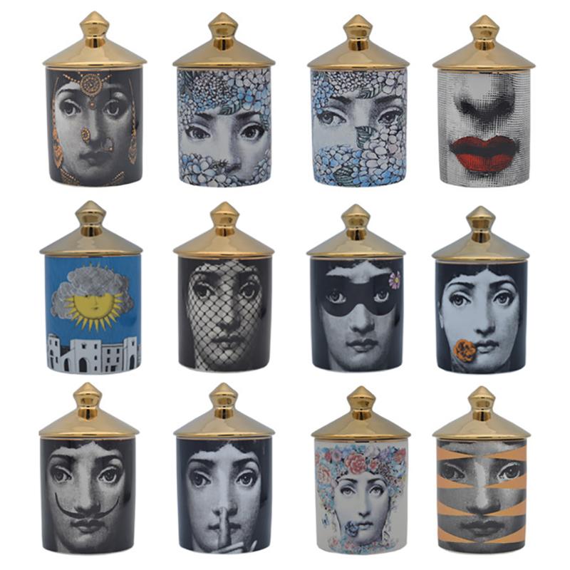 Candle Holders Handmade Incense Candles Jar Lina Face Cup Living Room Study Ornaments Home Decor Crafts