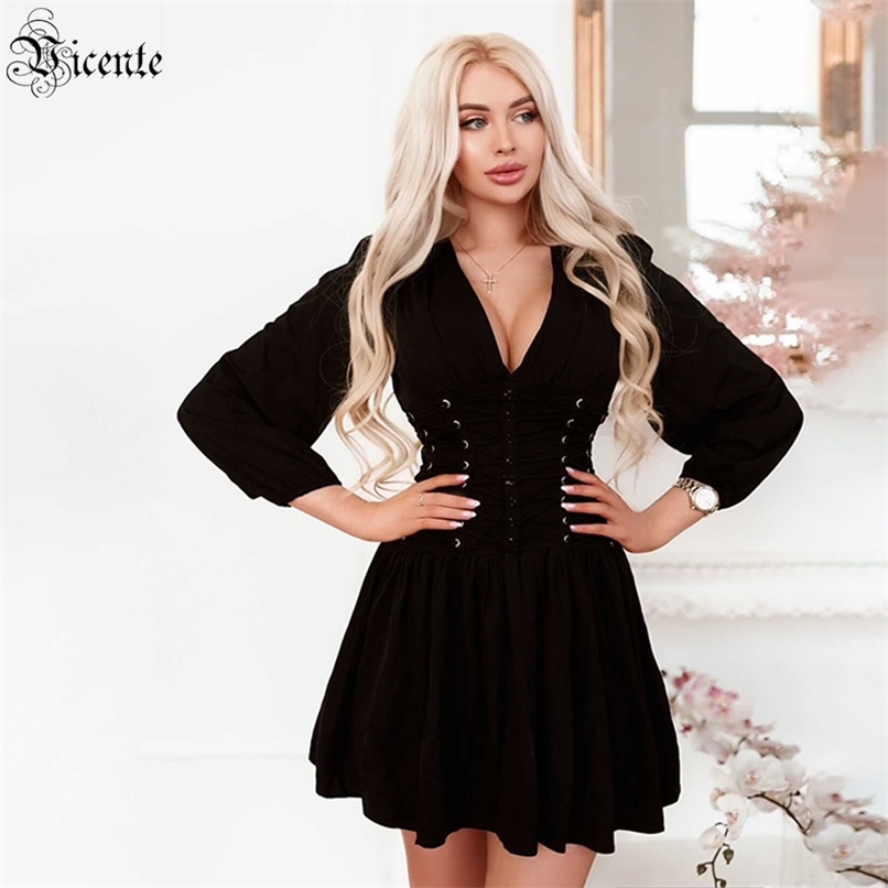 Trendy White Dress Cross Lace-up Design Puff Sleeves Sexy V Neck Celebrity Party Club Mini 210520
Trendy White Dress Cross Lace-up Design Puff Sleeves Sexy V Neck Celebrity Party Club Mini 210520