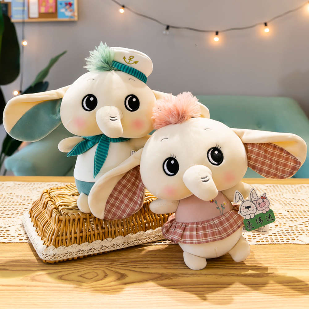 Cute couple elephant doll pillow super cute plush toy baby children a pair of dolls Gift Girl, Blue
Cute couple elephant doll pillow super cute plush toy baby children a pair of dolls Gift Girl, Blue