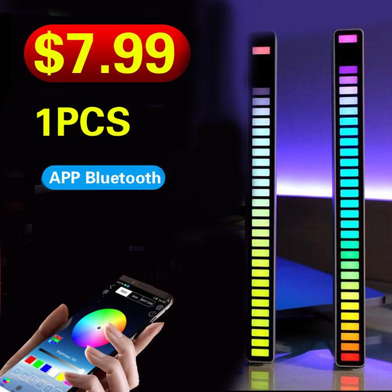 Night Lights RGB Music NighLight LED Strip Light Bar Sound Control Pickup Rhythm Atmosphere Beside Table Lamp For Home Car Party
Night Lights RGB Music NighLight LED Strip Light Bar Sound Control Pickup Rhythm Atmosphere Beside Table Lamp For Home Car Party