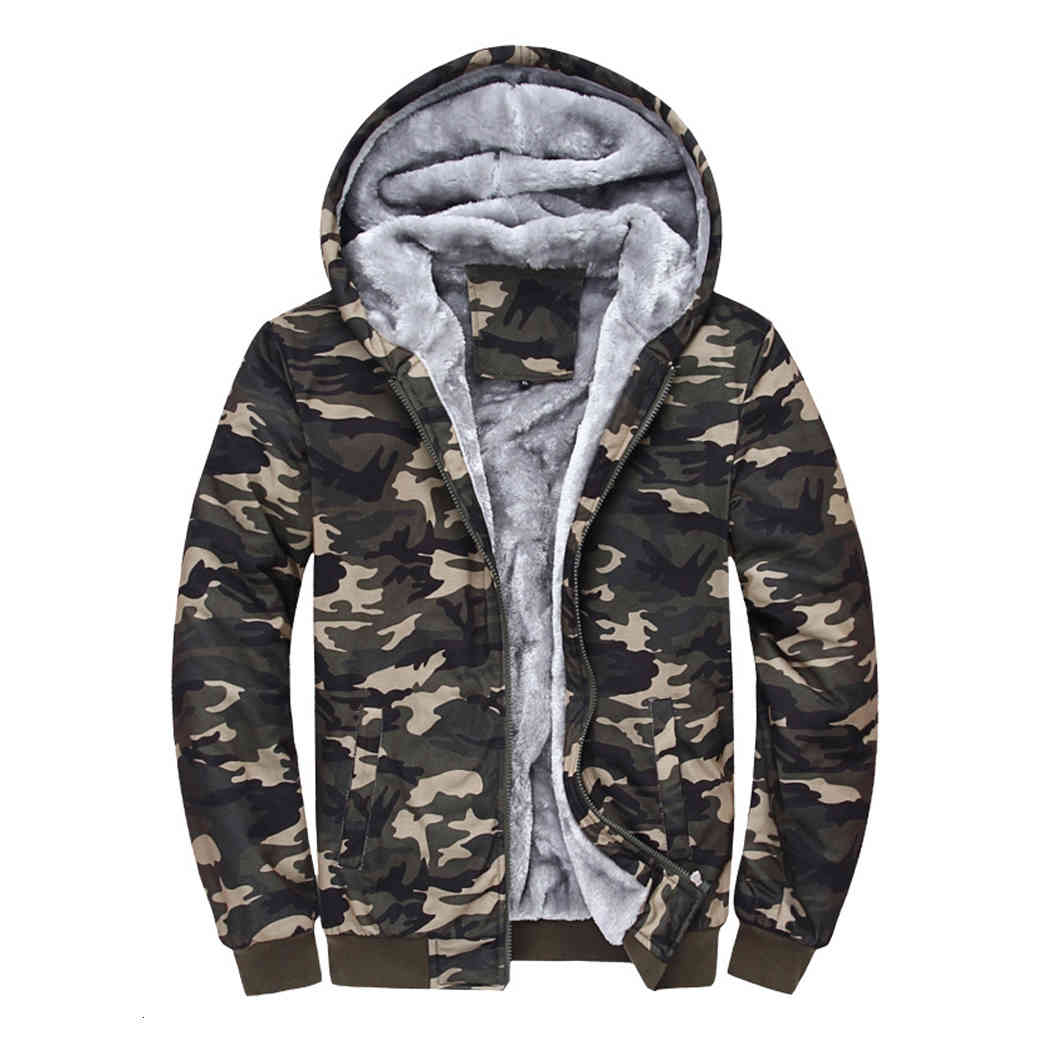 Fashion Mens Jackets Winter Camouflage Camo Fur Lined Zip Hooded Coat Hoodie Jacket Plus Cashmere Sweatshirt Amy Plus Size M-4XL
Fashion Mens Jackets Winter Camouflage Camo Fur Lined Zip Hooded Coat Hoodie Jacket Plus Cashmere Sweatshirt Amy Plus Size M-4XL