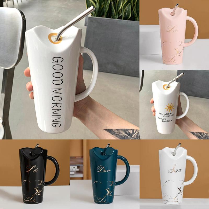 Mugs Creative Ceramics Coffee Mug Milk Tea Office Cups Drinkware With Stainless Steel Straw Birthday Christmas Gift
Mugs Creative Ceramics Coffee Mug Milk Tea Office Cups Drinkware With Stainless Steel Straw Birthday Christmas Gift