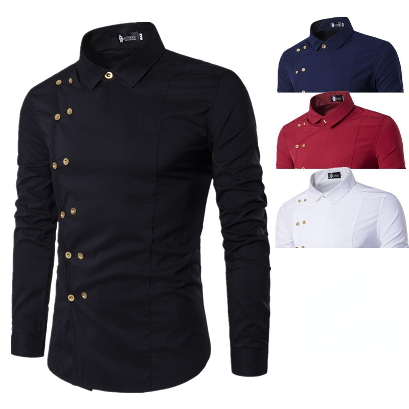 Men's New Shirt Double-breasted Slim Long-sleeved Fashion Casual Shirt Male(The Logistics Price Pls Contact Us), White;black
Men's New Shirt Double-breasted Slim Long-sleeved Fashion Casual Shirt Male(The Logistics Price Pls Contact Us), White;black