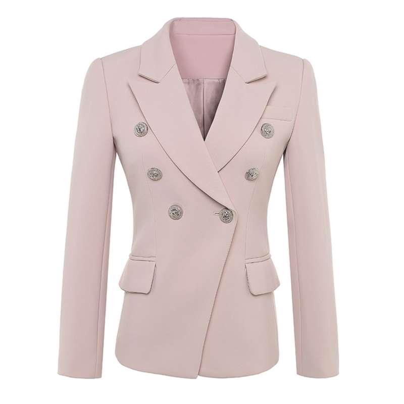 HIGH QUALITY Fashion Baroque Designer Blazer Women's Long Sleeve Double Breasted Metal Lion Buttons Jacket Outer 210929, Beige
HIGH QUALITY Fashion Baroque Designer Blazer Women's Long Sleeve Double Breasted Metal Lion Buttons Jacket Outer 210929, Beige