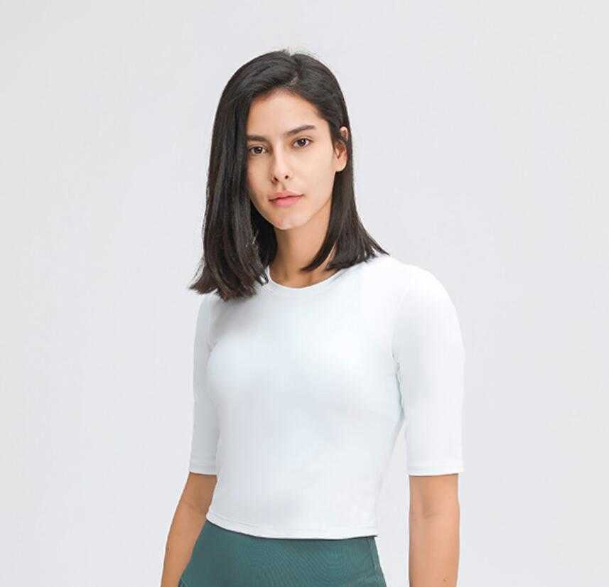 L-021 yoga outfits sport top women's slim fit running fitness short sleeve tops quick-drying training exercise clothes solid color workout gym, Fu rong red
L-021 yoga outfits sport top women's slim fit running fitness short sleeve tops quick-drying training exercise clothes solid color workout gym, Fu rong red