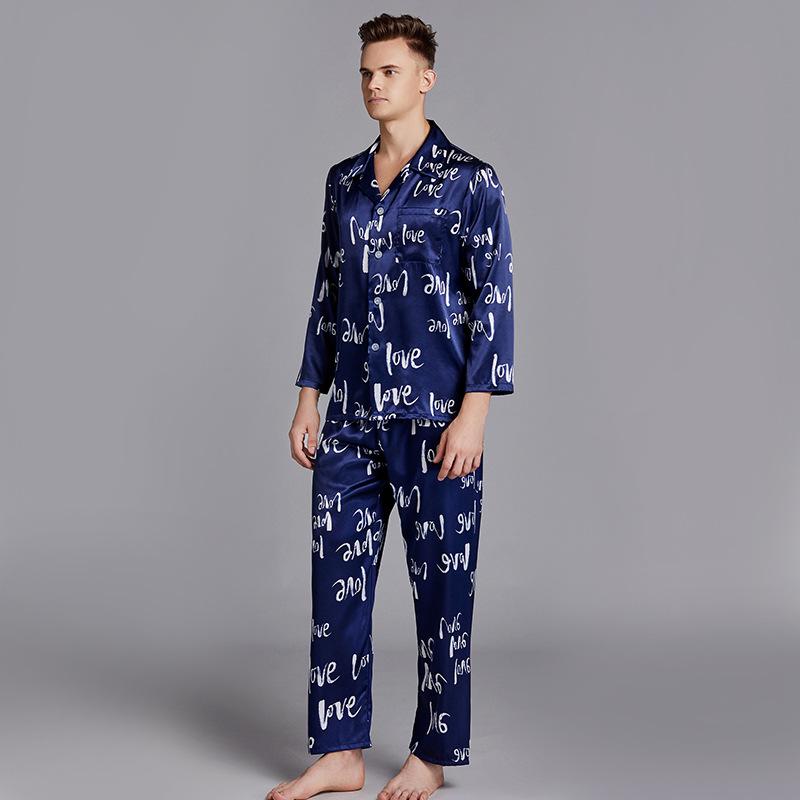 Men's Sleepwear Men Silk Satin Pajama Sets Long Sleeve Set Two Pieces Pijama Pajamas Suit Male Breathable Pyjamas, Black;brown
Men's Sleepwear Men Silk Satin Pajama Sets Long Sleeve Set Two Pieces Pijama Pajamas Suit Male Breathable Pyjamas, Black;brown