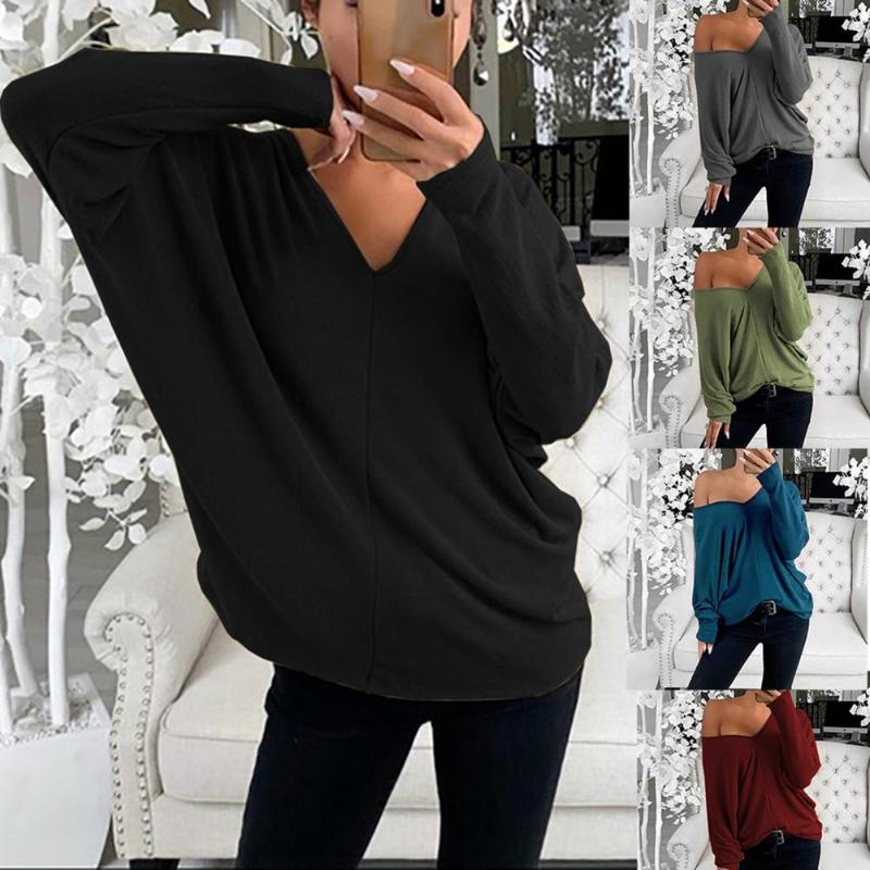 Women's Sweaters Women Autumn Winter V Neck Long Sleeve Base Shirt Loose Baggy Blouse Pullover Elegant Ladies Sweater, Army green
Women's Sweaters Women Autumn Winter V Neck Long Sleeve Base Shirt Loose Baggy Blouse Pullover Elegant Ladies Sweater, Army green