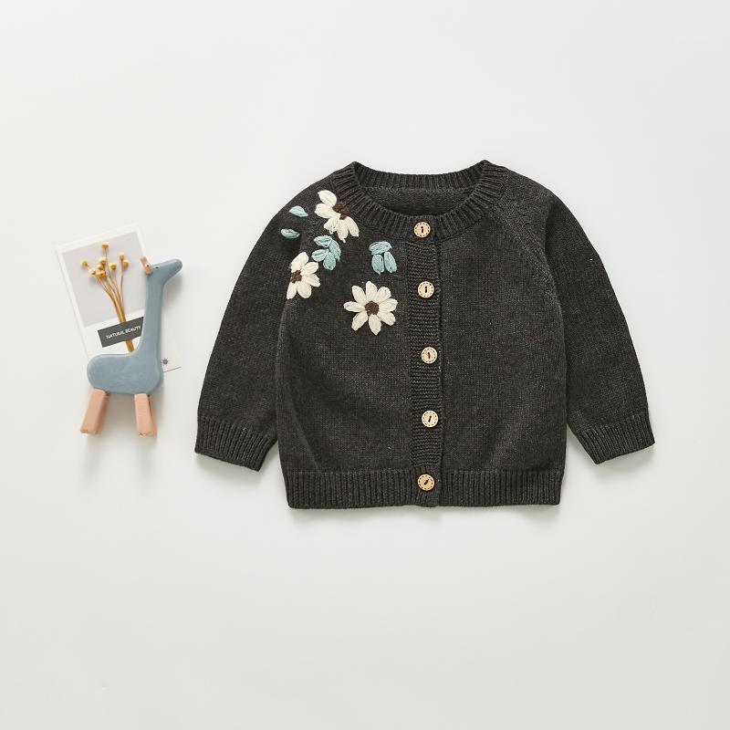 Jackets Autumn Baby Knit Coat Flower Embroidery Girl Sweater Cotton Kids Knitted Cardigan Children Single Breasted Jacket, Blue;gray
Jackets Autumn Baby Knit Coat Flower Embroidery Girl Sweater Cotton Kids Knitted Cardigan Children Single Breasted Jacket, Blue;gray