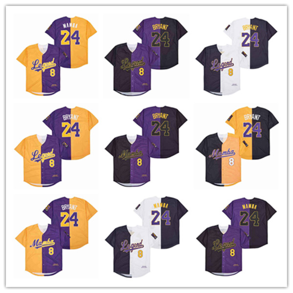 1978-2020 Man Mamba Legends 8 24 Bryant Split Baseball Jerseys Color Black White Yellow Blue Purple Alternate Stitched Shirts, As pic
1978-2020 Man Mamba Legends 8 24 Bryant Split Baseball Jerseys Color Black White Yellow Blue Purple Alternate Stitched Shirts, As pic