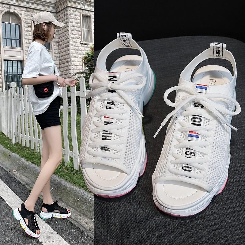 Sports Sandals Women 2021 Summer Mesh Breathable Thick Bottom Casual Running Women's Shoes Flat Z618, Black
Sports Sandals Women 2021 Summer Mesh Breathable Thick Bottom Casual Running Women's Shoes Flat Z618, Black