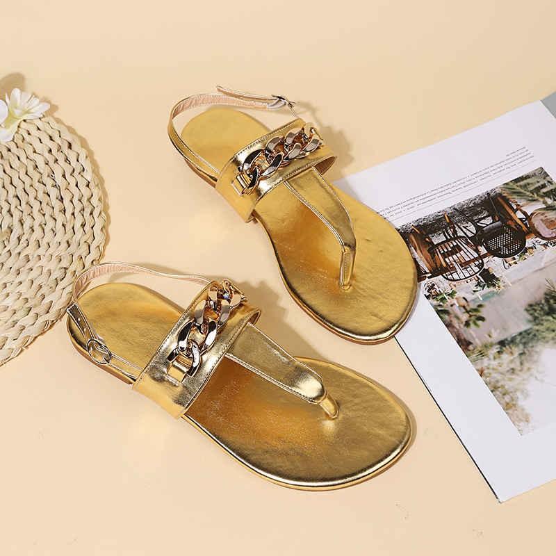 Sandals 2021 Summer Ladies Flat Golden Chain Open Toe Beach Shoes Gladiator Cross Buckle Zapatos Mujer, Black
Sandals 2021 Summer Ladies Flat Golden Chain Open Toe Beach Shoes Gladiator Cross Buckle Zapatos Mujer, Black