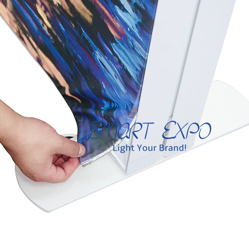 Advertising Display Led Light Box Trade Show Counter 85x100cm with Custom Logo Printing Portable Carry Bag