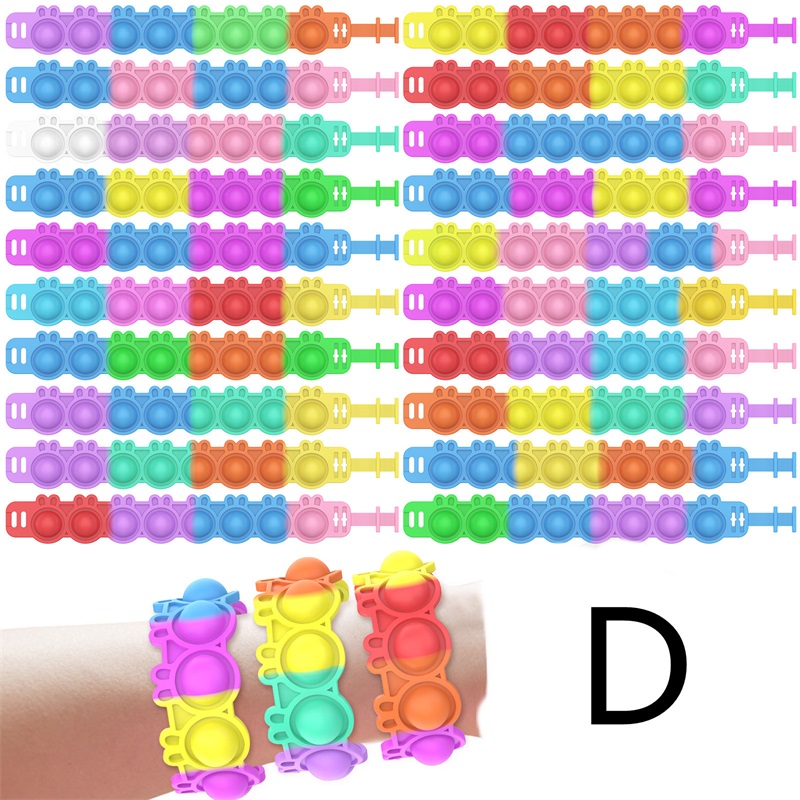 Fidget Toys New Strange Shape Bracelet Bubble Music Bracelet Toy Decompression Puzzle Silicone Artifact