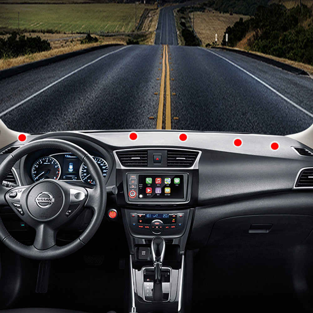 Car Phone Holder 360 Degree Rotate Dashboard Non-slip Mat Rubber Mount 4.0 to 6.5 Inch GPS Mobile