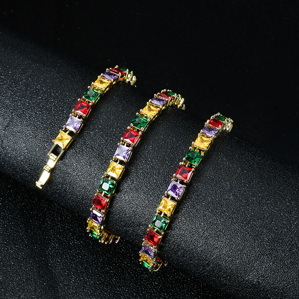 New Fashion Charm Colorful Hip Hop Personality Color AAA Zircon Necklace with Four-color Square Zircon Necklace Trendy Hip-hop Accessories Gifts for Women Men
New Fashion Charm Colorful Hip Hop Personality Color AAA Zircon Necklace with Four-color Square Zircon Necklace Trendy Hip-hop Accessories Gifts for Women Men