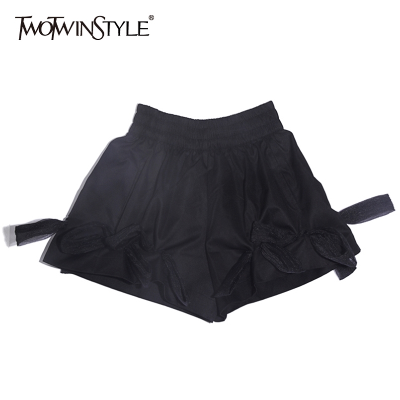 Black Patchwork Bowknot Short For Women High Waist Casual Loose Shorts Female Fashion Clothing Summer Time 210521
Black Patchwork Bowknot Short For Women High Waist Casual Loose Shorts Female Fashion Clothing Summer Time 210521