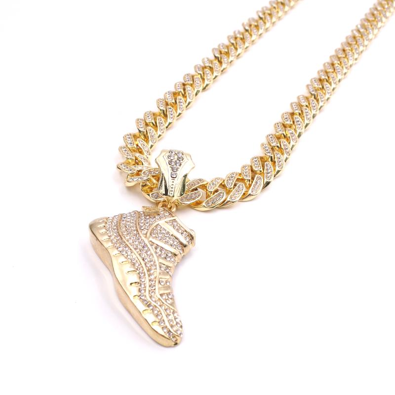 Pendant Necklaces Men's Sneakers Necklace Hip Hop Sports Shoes 13MM Iced Out Cuban Miami Chain Gold Silver Color Jewelry Gift
Pendant Necklaces Men's Sneakers Necklace Hip Hop Sports Shoes 13MM Iced Out Cuban Miami Chain Gold Silver Color Jewelry Gift