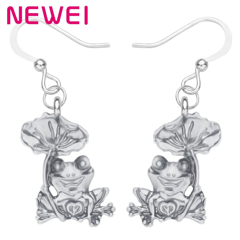 Dangle & Chandelier Ei Alloy Antique Sliver Plated Lotus Leaf Frog Earrings Cartoon Animal Drop Jewelry For Women Girls Friends Funny Gift, Silver
Dangle & Chandelier Ei Alloy Antique Sliver Plated Lotus Leaf Frog Earrings Cartoon Animal Drop Jewelry For Women Girls Friends Funny Gift, Silver