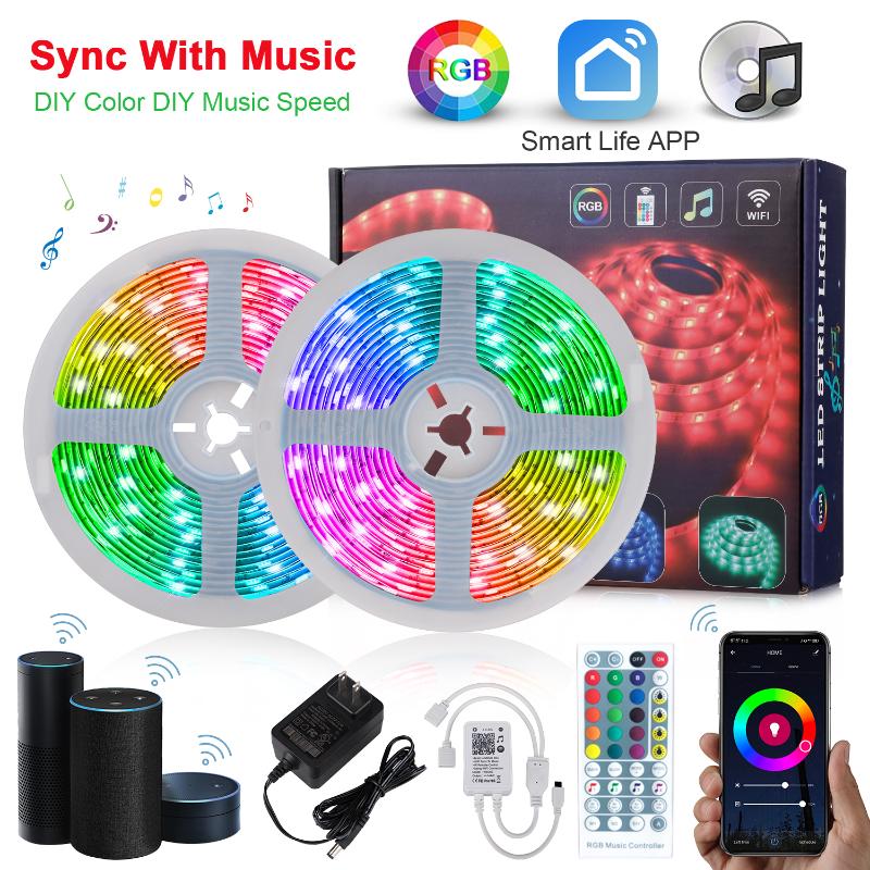 Alexa LED Strip Lights 10M Smart WiFi Colour Changing Light With Remote And APP Control For Home TV Kitchen DIY Decoration Strips
Alexa LED Strip Lights 10M Smart WiFi Colour Changing Light With Remote And APP Control For Home TV Kitchen DIY Decoration Strips