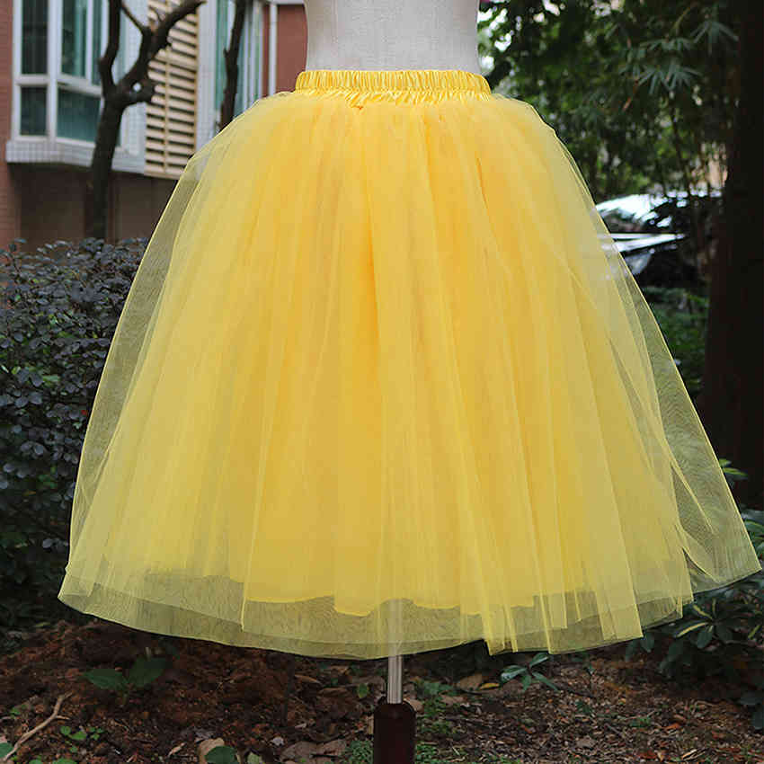 sale Fashion Women's Tulle Tutu Skirt 6 Layers Gauze Ball Gown Plus size S-5XL 210521