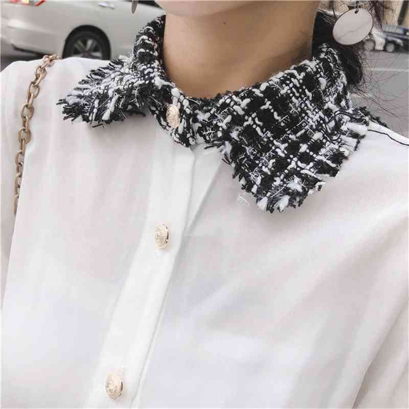 Autumn And Winter Elegant Women Two Piece Set Tweed Tassels Shirt Top + Double-Breasted Woolen Mini Skirt Suit 210520