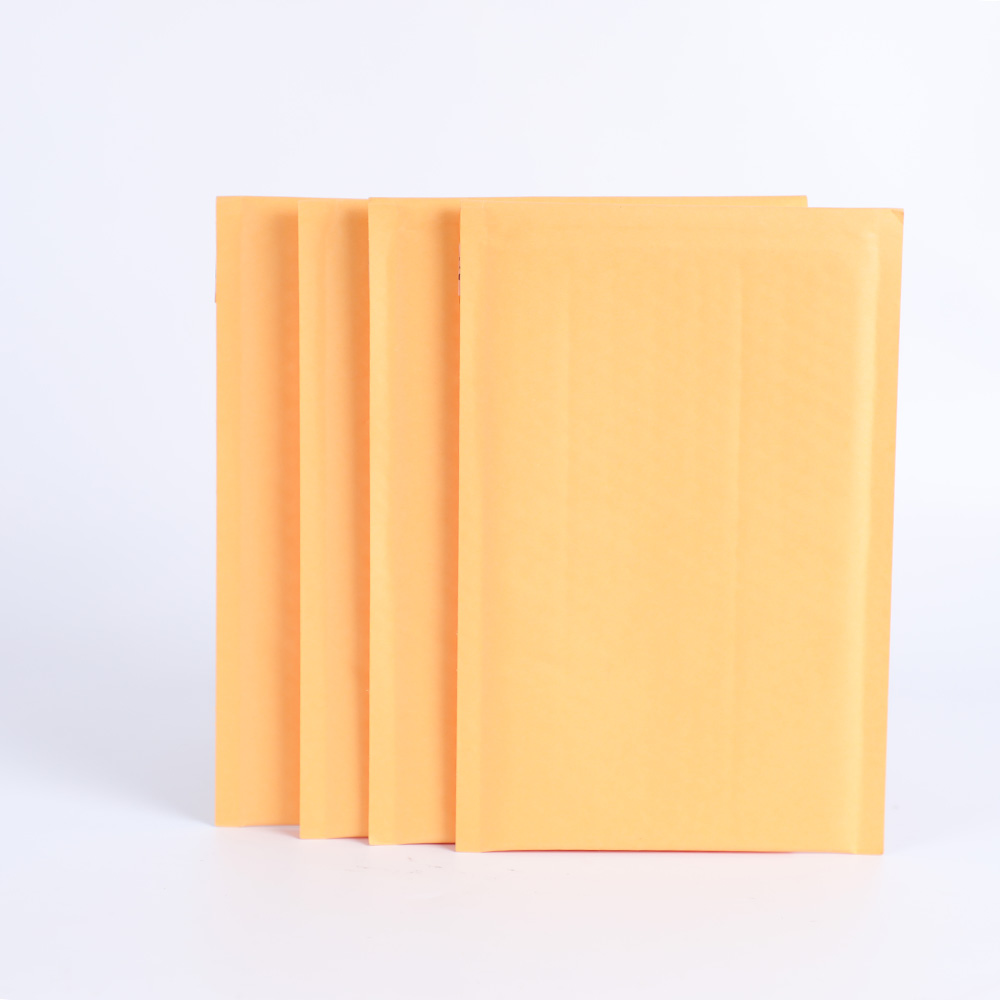 yellow colour Kraft paper bubble mailer envelope