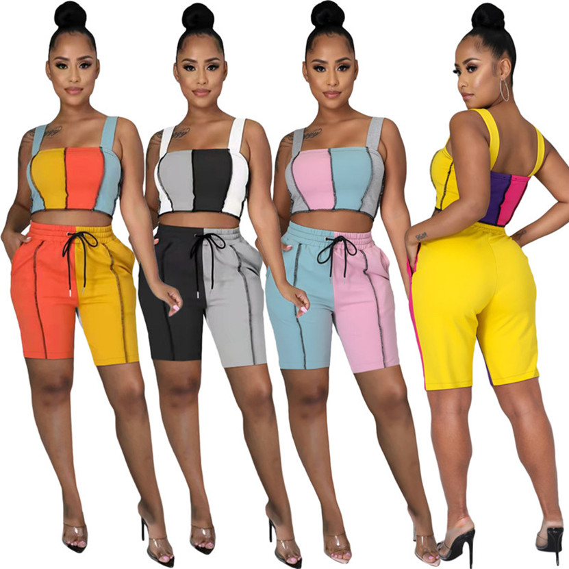 Women tracksuits summer tank top+short pants two pieces set fitness suits plus size 2XL plain outfits casual panelled sportswear sexy crop top+capris 2 pcs sets 4675, Mix color;pls remark if need
Women tracksuits summer tank top+short pants two pieces set fitness suits plus size 2XL plain outfits casual panelled sportswear sexy crop top+capris 2 pcs sets 4675, Mix color;pls remark if need