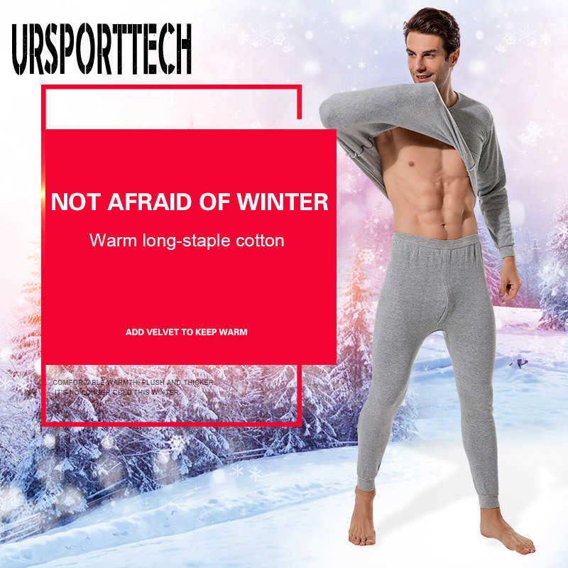 Winter Thermal Underwear Sets For Men Thermo Underwear Long Johns Winter Clothes Men Thick Thermal Clothing Solid Wholesale 210528