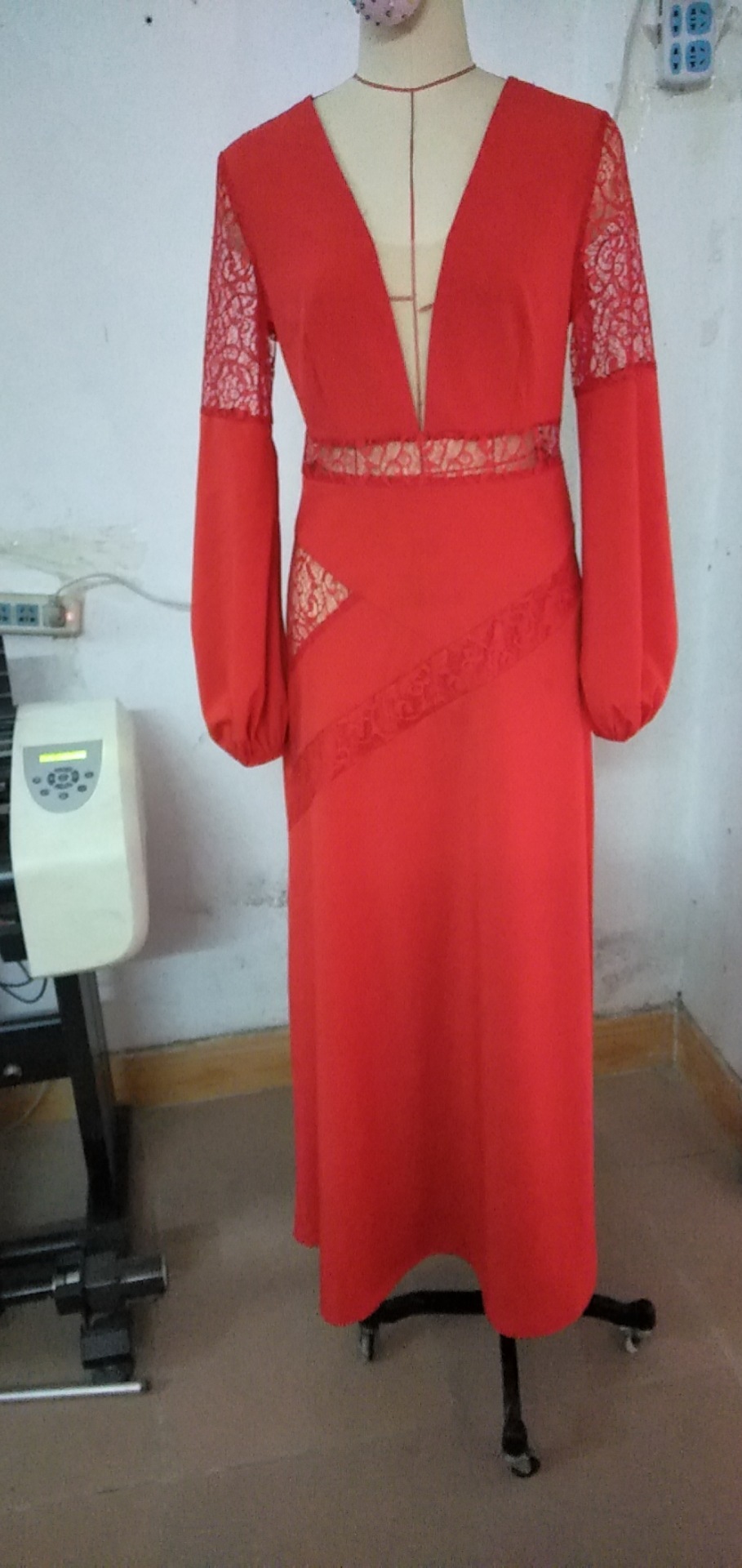 Women Dress Deep V Neck Long Sleeve Bohemia Sexy Hollow Out Maxi es High Waisted Backless Vintage es 210524