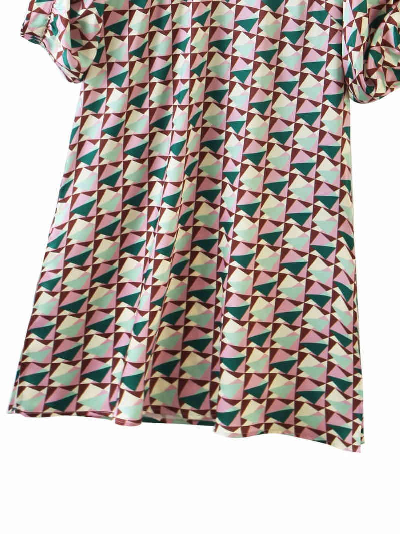 vintage women loose boho dress fashion ladies geometry print es casual female chic girls vestidos cool 210430