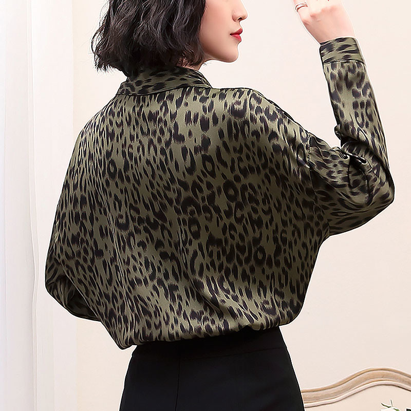 Sexy Women's Tops Korean Long Sleeve Cardigan Leopard Women and Blouse Streetwear Lady Shirt Blusas Mujer 5468 50 210508