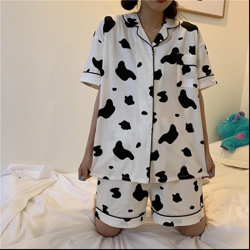 pijamas pyjamas cute cow print womens sleepwears pajamas casual comfortable homewear two piece sleepwear female summer set, Black;red
pijamas pyjamas cute cow print womens sleepwears pajamas casual comfortable homewear two piece sleepwear female summer set, Black;red