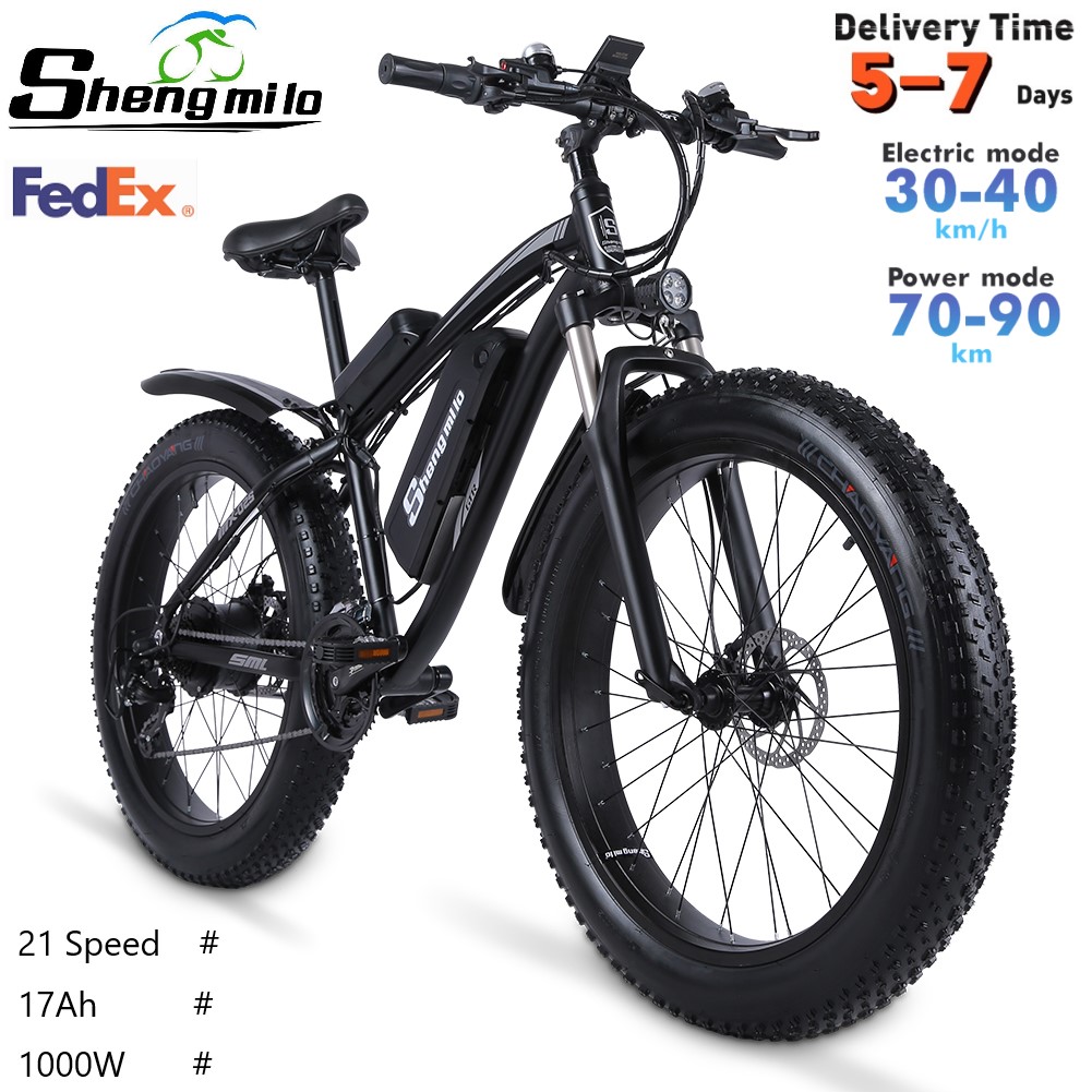 US Shengmilo MX02S 1000W Adult Electric Mountain Bike 17Ah 48V Li-ion City Fat Tire Bicycle 40km/h E-bike Beach Cruiser, 26 inches blue
US Shengmilo MX02S 1000W Adult Electric Mountain Bike 17Ah 48V Li-ion City Fat Tire Bicycle 40km/h E-bike Beach Cruiser, 26 inches blue